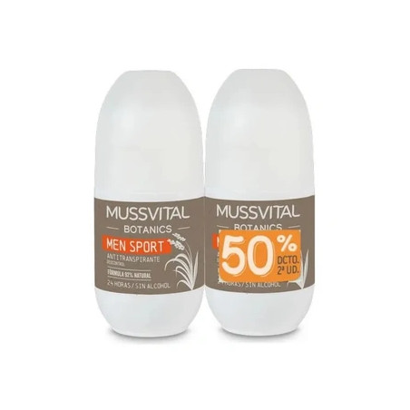 Mussvital Mussvital Botanics Deodorant Men Sport 2x75ml
