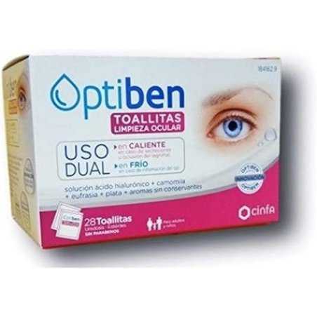 Optiben Dual Use Eye Cleansing Wipes 28 Units