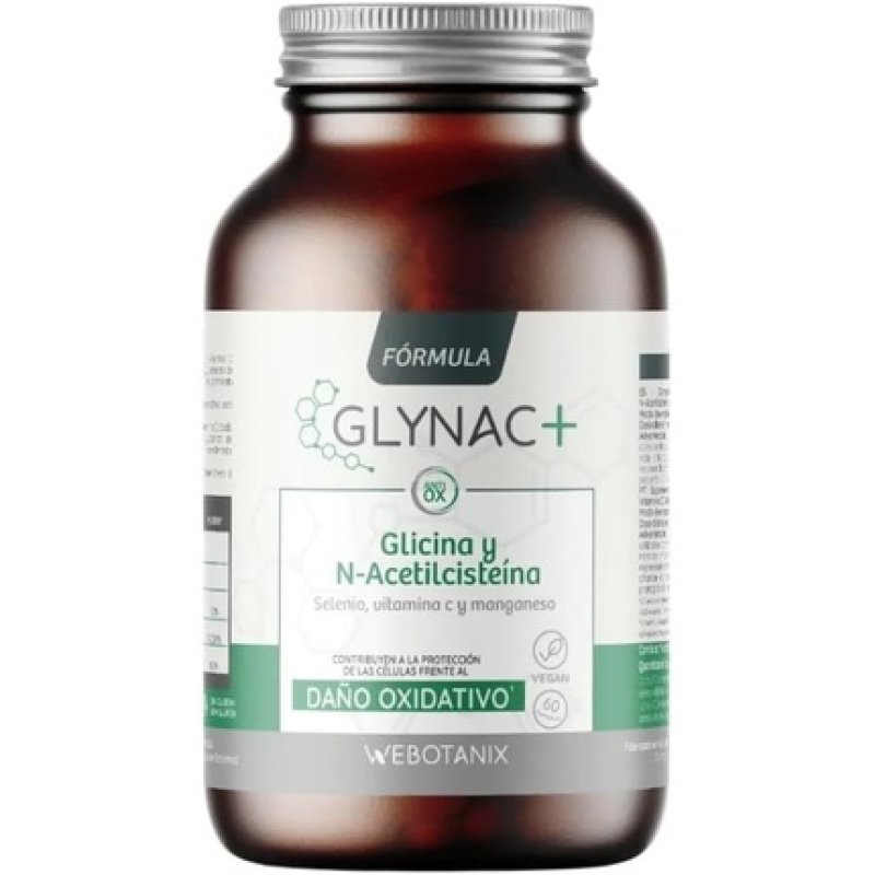 Glynac Formula N-Acetylcysteine and Glycine Supplement with Vitamin E 60 Capsules