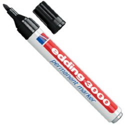 Edding 3000 permanent marker Black 10 pc(s)