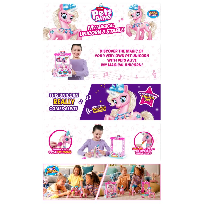 Pets Alive Ma licorne magique et son écurie ZURU
