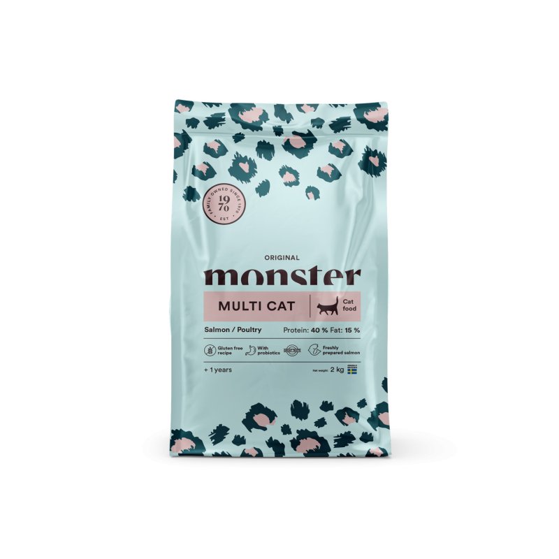 Monster Pet Food - Cat Original Multicat - Salmon/Poultry - 2 kg