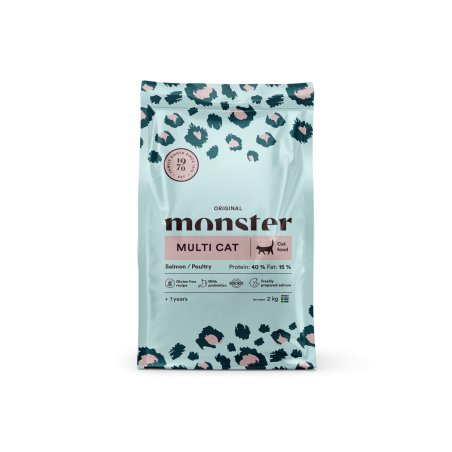 Monster Pet Food - Cat Original Multicat - Salmon/Poultry - 2 kg