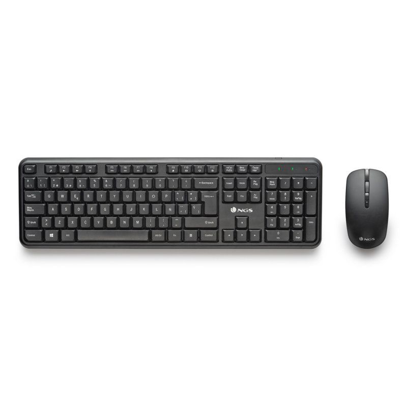 Pack 2en1 (Clavier/Souris) sans fil NGS Serenity Silencieux (Noir)