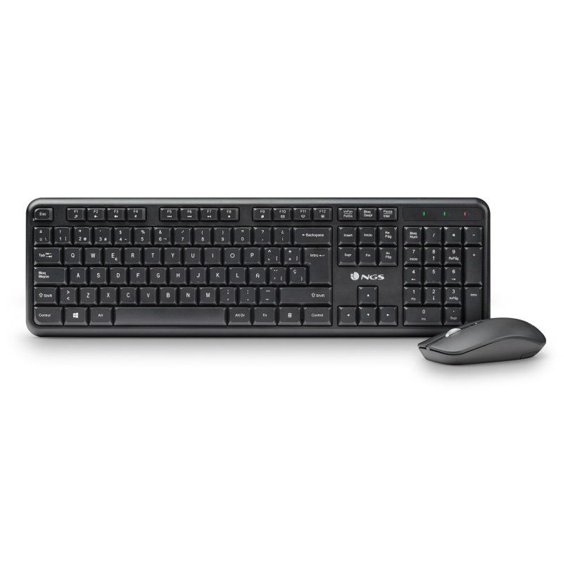 NGS SERENITY KIT (QUERTY, ES) clavier Souris incluse Universel RF sans fil QWERTY Espagnole Noir