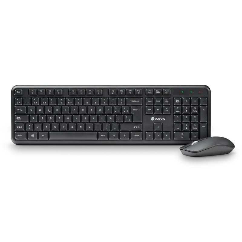 NGS SERENITY KIT (QUERTY, ES) keyboard Mouse included Universal RF Wireless QWERTY Spanish Black