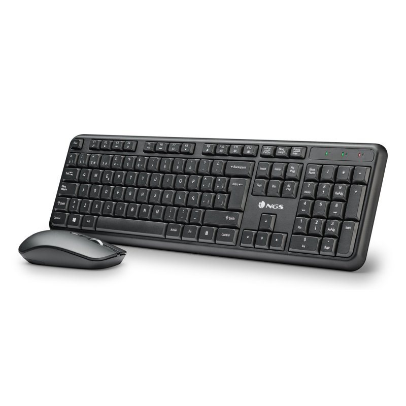 NGS SERENITY KIT (QUERTY, ES) keyboard Mouse included Universal RF Wireless QWERTY Spanish Black