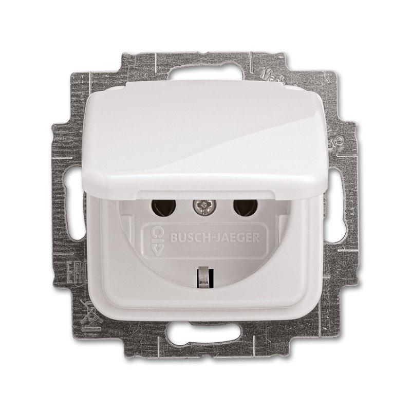 Busch-Jaeger 4011395219201 prise de courant Type F Blanc