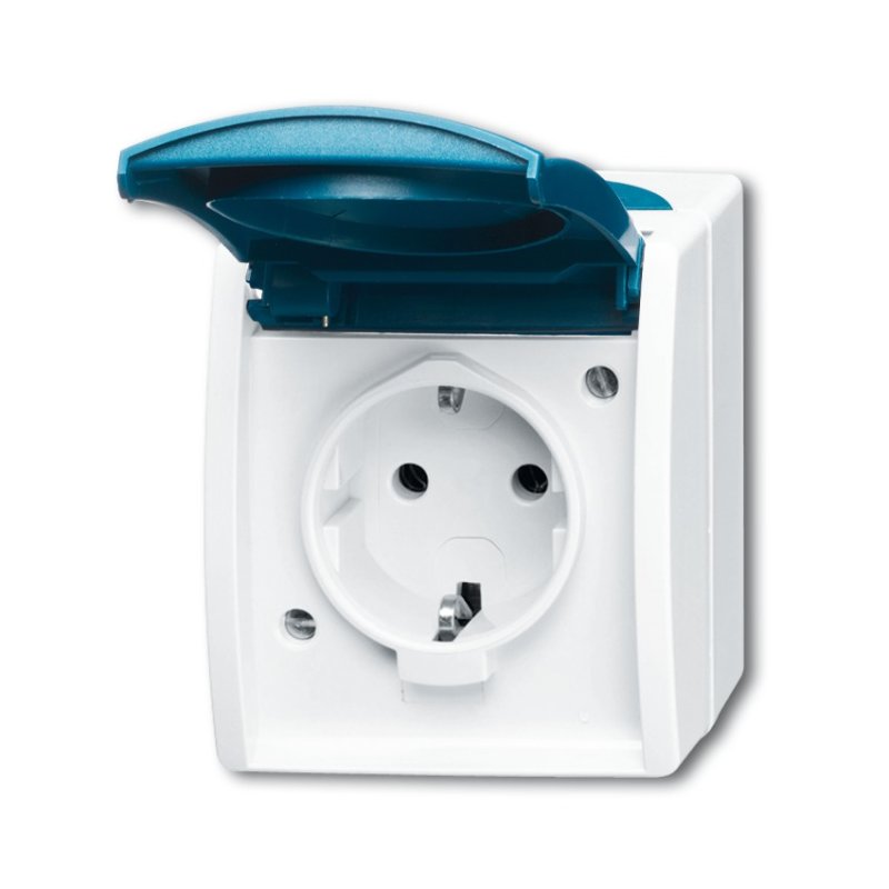 Busch-Jaeger 2083-0-0817 socket-outlet CEE 7/3 Blue, White
