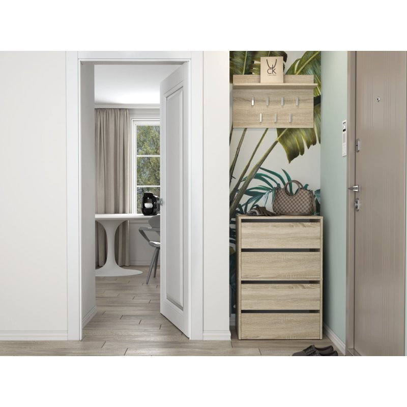 Topeshop MODO X2 SONOMA shoe organizer Closed Sonoma oak