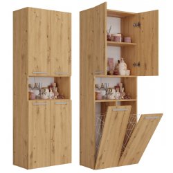 Topeshop NEL 2K DK ART KPL bathroom storage cabinet Oak