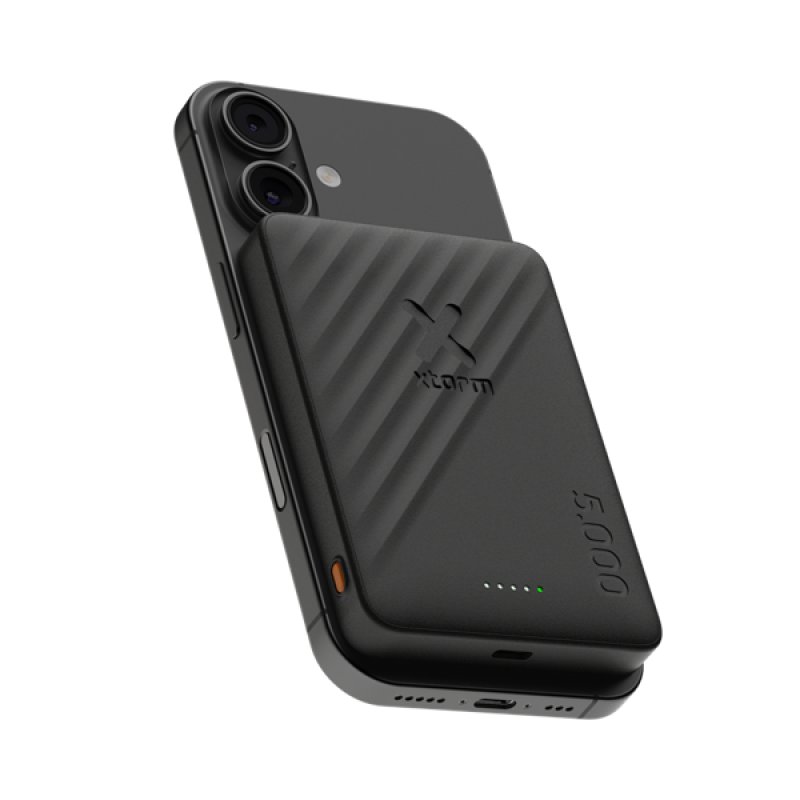 Xtorm Go2 Wireless Powerbank 5.000 mAh Ultradünnes und kompaktes Design, Magnetisches Laden mit bis zu 15 W