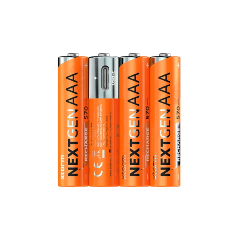 Xtorm NextGen AAA Batteries USB-C Rechargeable - 4er Pack