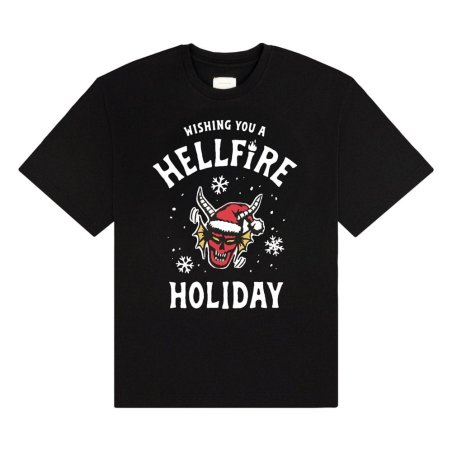 Stranger Things T-Shirt Wishing You A Hellfire Holiday Size XXL