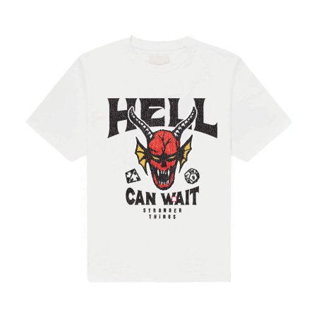 Stranger Things T-Shirt Hell Can Wait (white) Size M