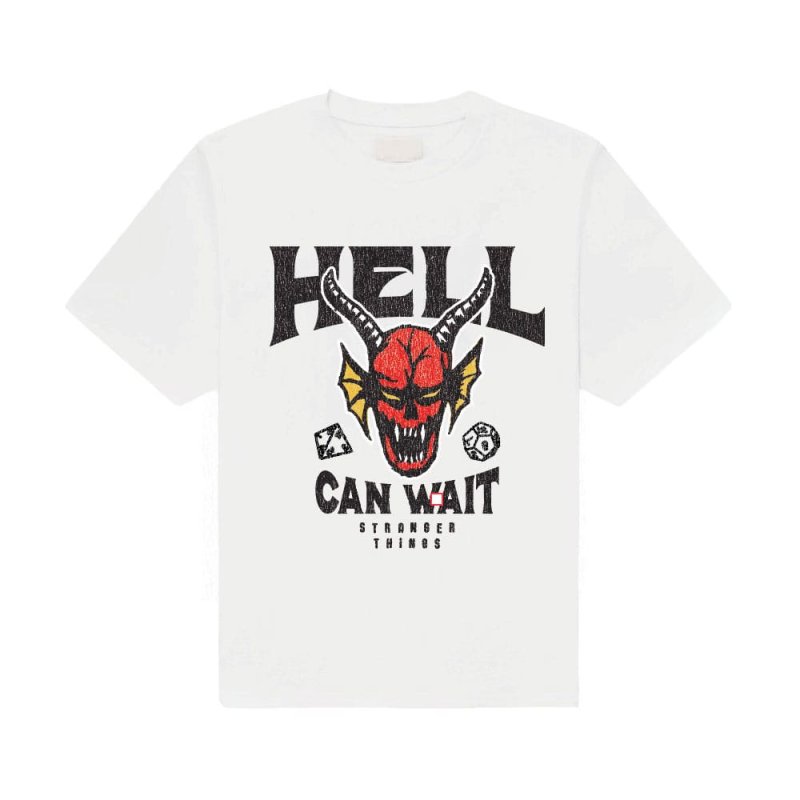 Stranger Things T-Shirt Hell Can Wait (white) Size S
