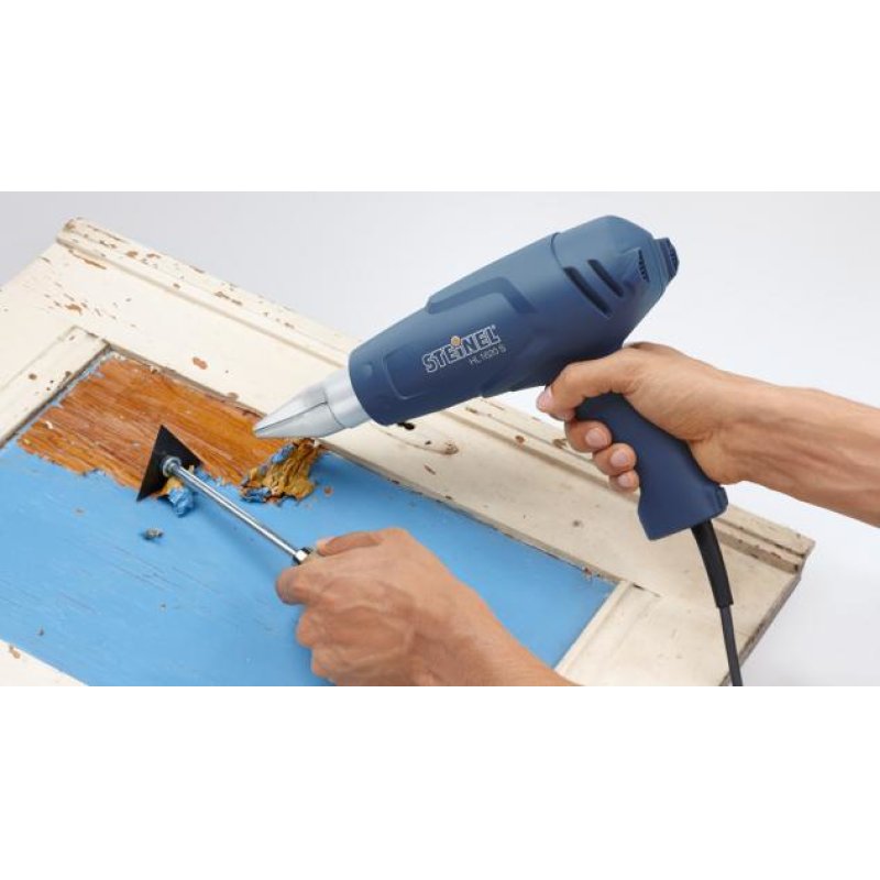 STEINEL HL 1620 S Pistolet d’air chaud 450 l/min 500 °C 1600 W Bleu, Acier inoxydable
