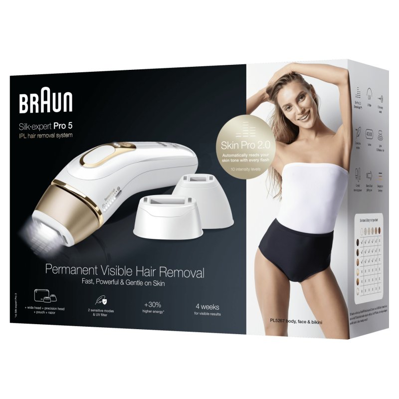 Braun Silk-expert Pro Silk·expert Pro 5 PL5267 Intense pulsed light (IPL) Gold, White