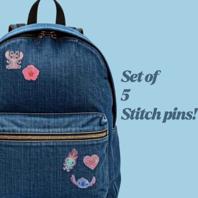 STITCH & ANGEL - Set de 5 Pin's