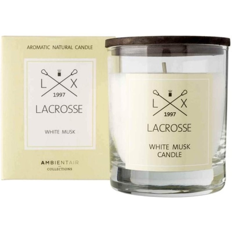 Lacrosse, White Musk. Scented Candle With An Estimated Duration Of 40 Hours
