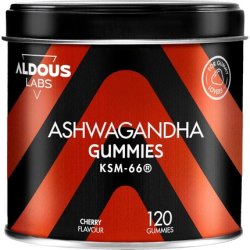 Ashwagandha Gummies 120 Gummies with Cherry Flavor KSM-66 Withania Somnifera for Stress, Anxiety, and Natural