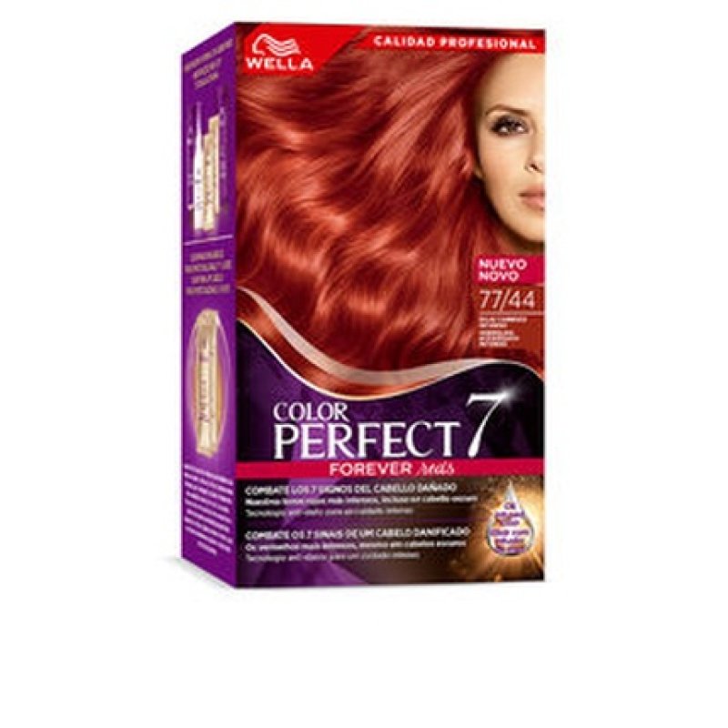 Wella Color Perfect 7 100 Gray Coverage 7744-Intense Copper Red Hair Color
