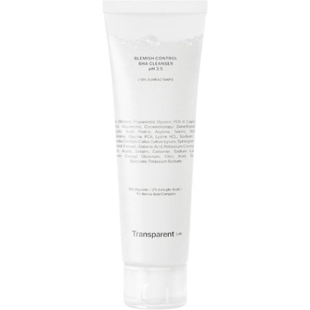 Transparent Lab Blemish Control BHA Cleanser pH 3.5 for Aging Skin