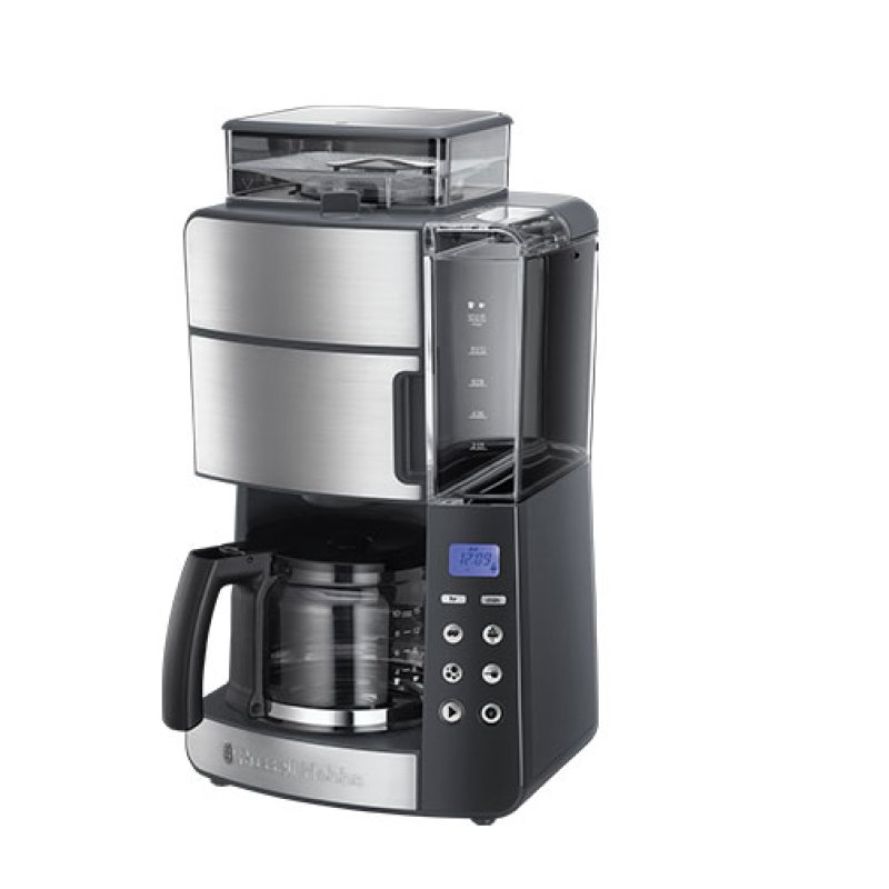 Russell Hobbs Grind and Brew Glass Carafe Entièrement automatique Machine à café filtre 1,25 L