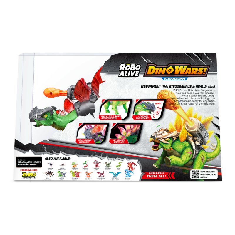 Robo Alive Stégosaure jouet Dino Wars ZURU