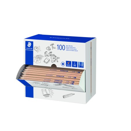 Staedtler - Pencil Dispenser, HB Natural - 100 pcs (12360CA100)
