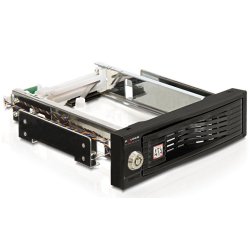 Wechselrahmen 1x 3,5" SATA HDD in 5,25" Schacht sw