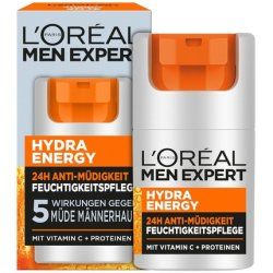 L'Oréal Men Expert Face Care for Tired Skin for Men, Revitalizing Moisturizer 24H Anti-Fatigue with Vitamin C and