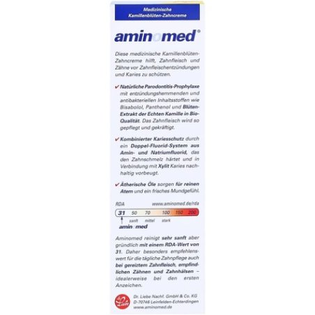 Aminomed Chamomile Flower Toothpaste without Titanium Dioxide 75ml