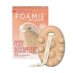 Foamie Solid Shower Gel with Papaya & Oat Milk Intensive Care Massage Effect 80g