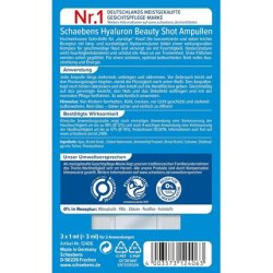 Schaebens Hyaluronic Beauty Shot Ampoules with Duo Hyaluronic Acid Hypoallergenic and Vegan