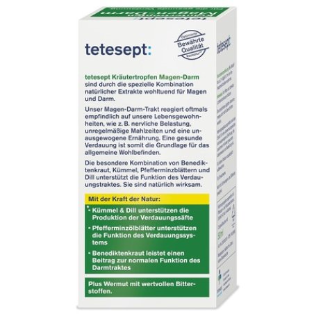 tetesept Herbal Drops Digestive System - Natural and Effective with Benedictine Herb, Caraway, Peppermint Leaves, and