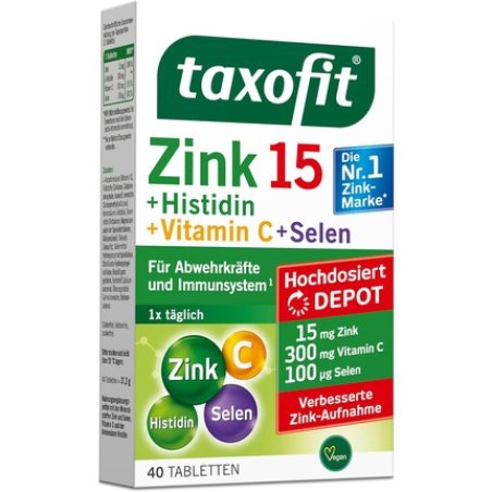 Taxofit Zinc 15 Histidine Vitamin C Selenium 40 Tablets
