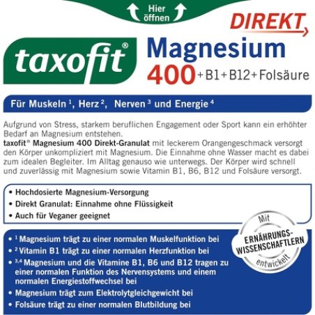 Taxofit Magnesium 400 Direct Granules