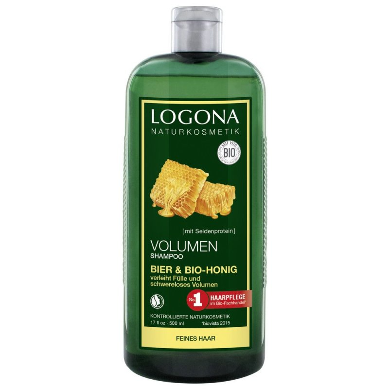 LOGONA Naturkosmetik Volume Shampoo Beer & Organic Honey 500ml