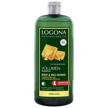 LOGONA Volume Shampoo Beer & Organic Honey, 500ml