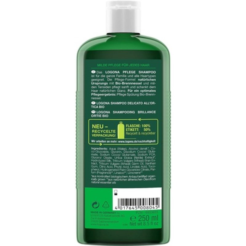 Logona Natural Cosmetics Care Shampoo Organic Nettle 250ml