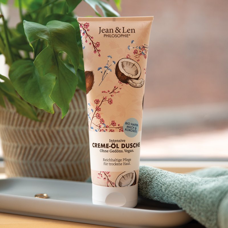 Jean & Len Rich Cream-Oil Shower Oat Milk & Coconut Oil Moisturizing Shower Gel 250ml