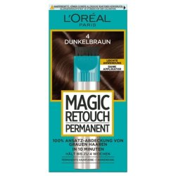 L'Oréal Paris Root Cover Up for Concealing Gray Hair Long-Lasting Hair Concealer Magic Retouch Permanent No. 4 Dark