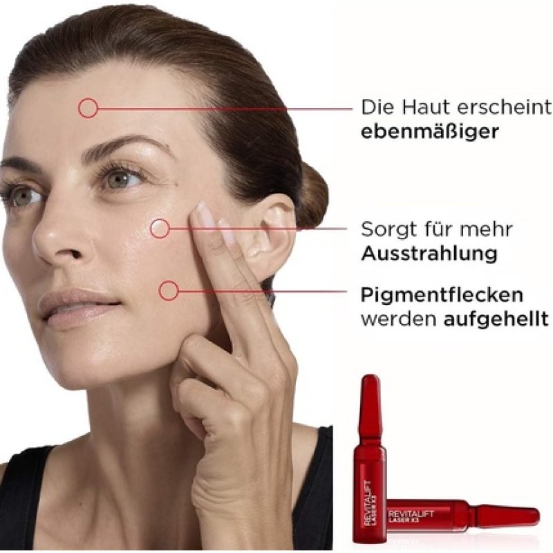 L'Oréal Paris Ampoules Revitalift Laser X3 Anti-Aging Face Care with Exfoliating Effect 7-Day Course Glycolic Acid