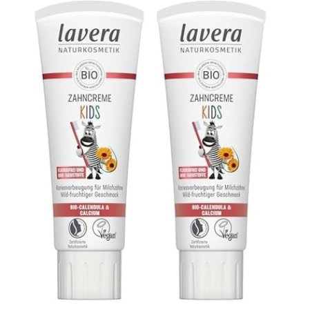 Lavera Kids Fluoride-Free Toothpaste - No Colorants - Protects Baby Teeth - Mild