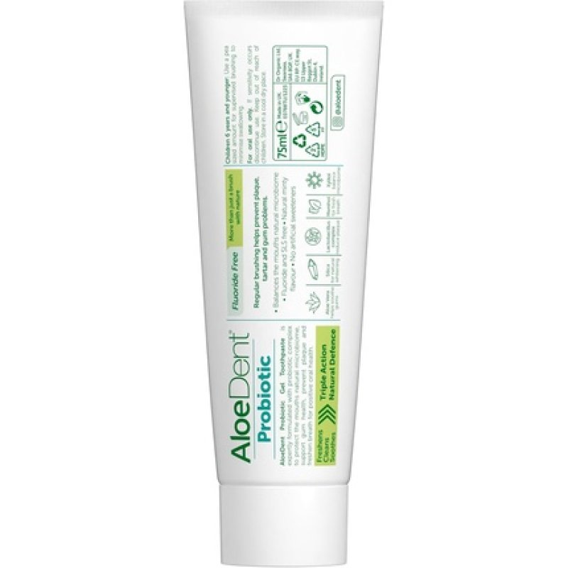 Aloedent Probiotic Toothpaste Fluoride Free SLS Free Natural Mouth Care