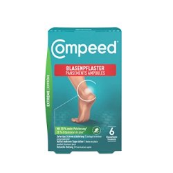 Compeed Extreme Blister Plasters - Hydrocolloid Plasters for Extra Strong Protection on the Heels 6 Pieces