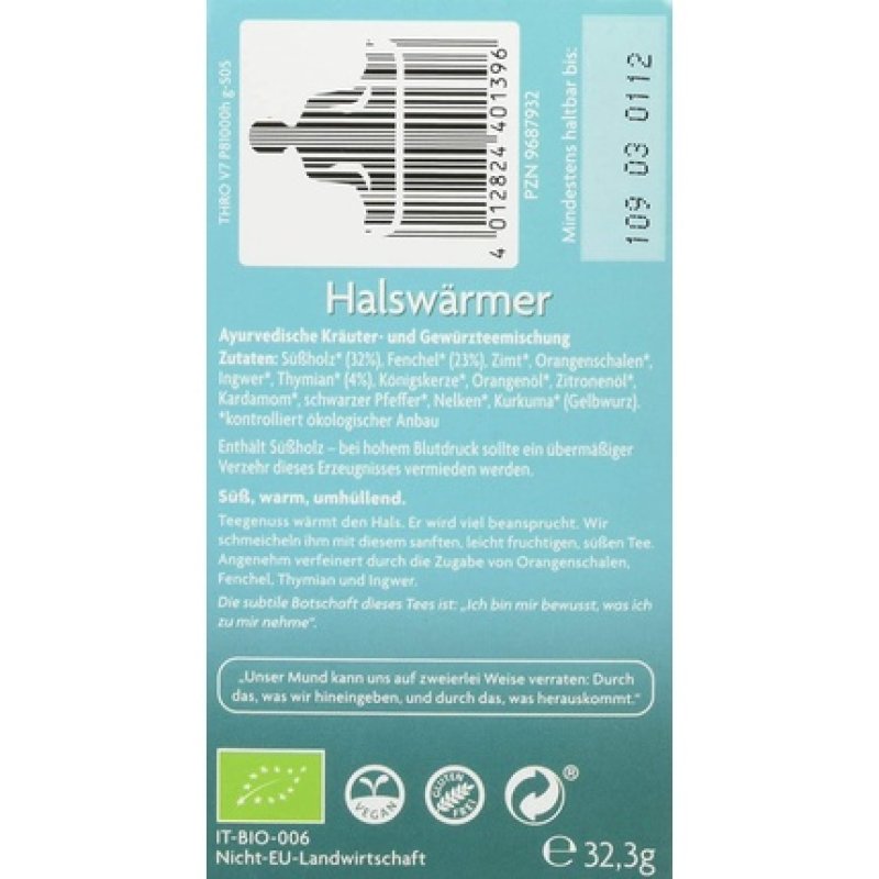 Yogi Tea Neck Warmer Tea Organic 1 X 32.3 G