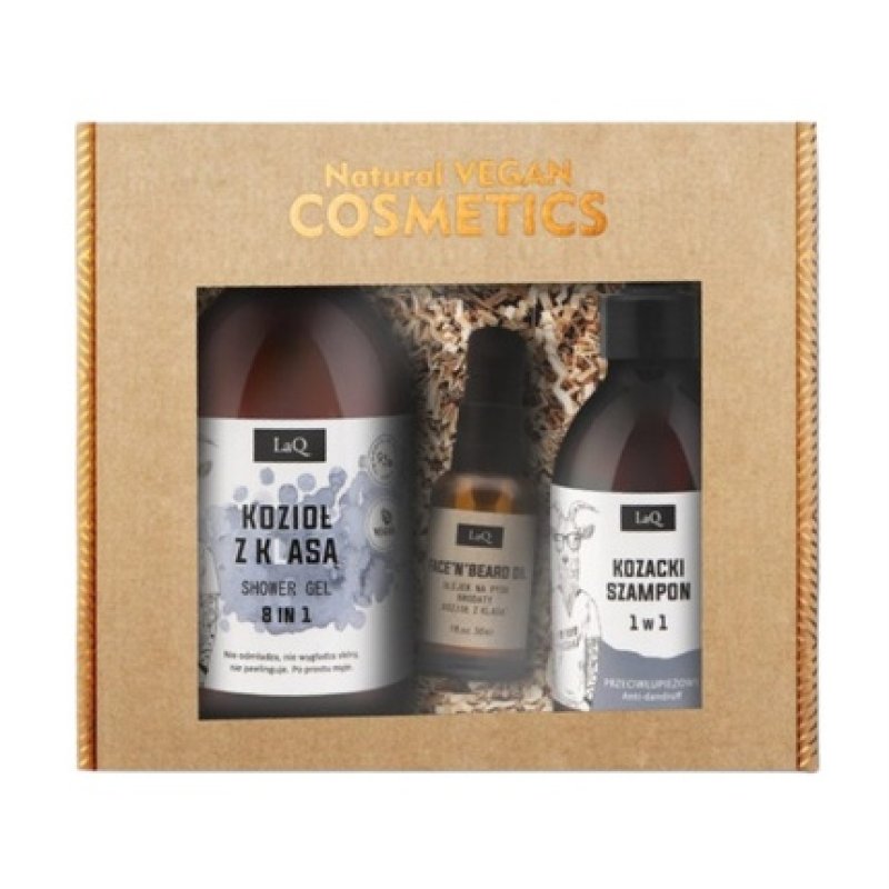 Kozio Z Klas Shower Gel Set 500ml Shampoo 300ml Beard Oil 30ml