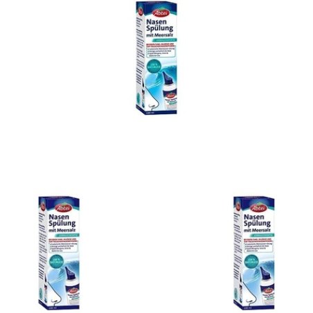 Abtei Nasal Rinse with Sea Salt Isotonic Nasal Spray with Seawater for Cold, Allergy, and Daily Nasal Hygiene 100ml